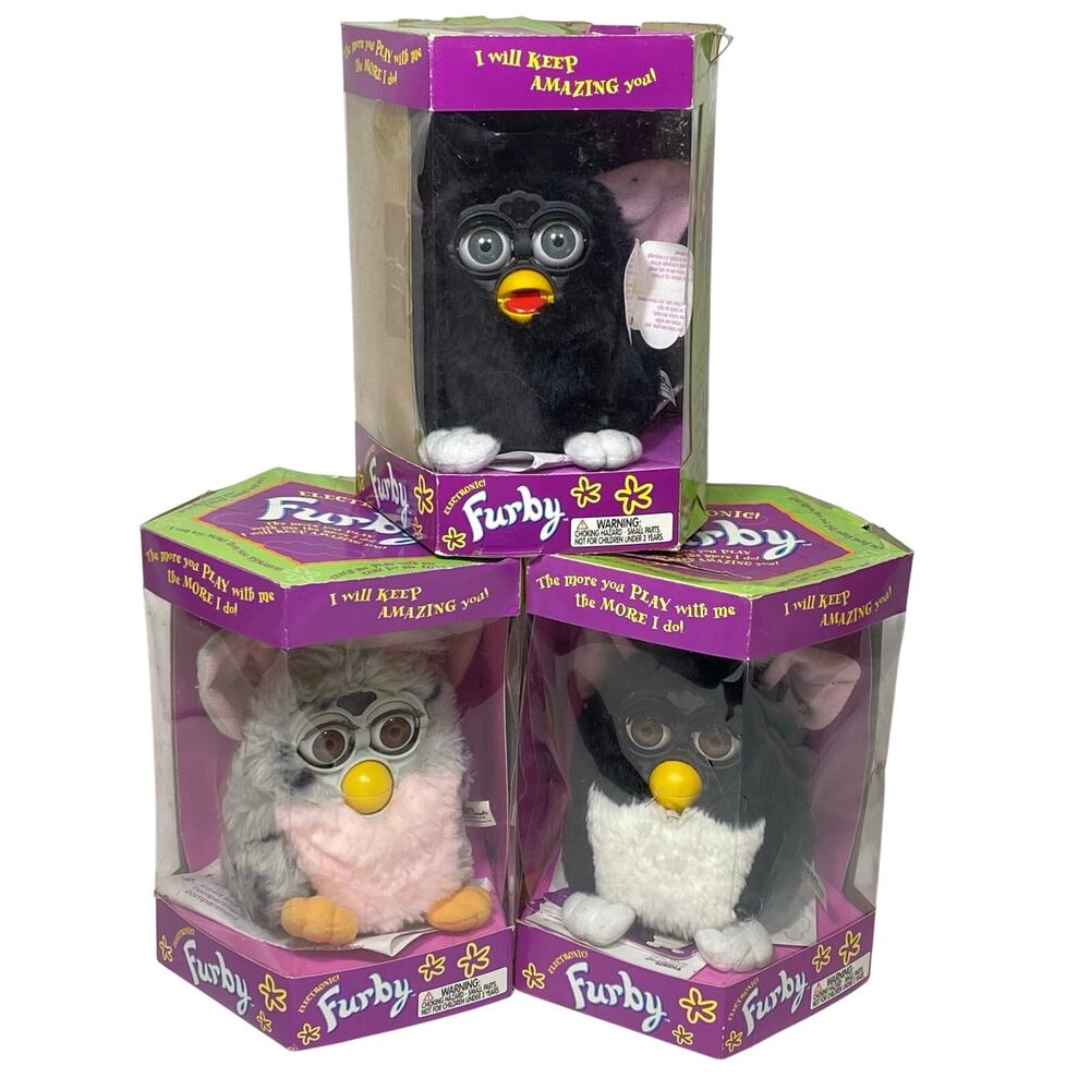 1998 Tiger Electronics Furby 1st Generation Lot of 3 Not Working w/ Box
